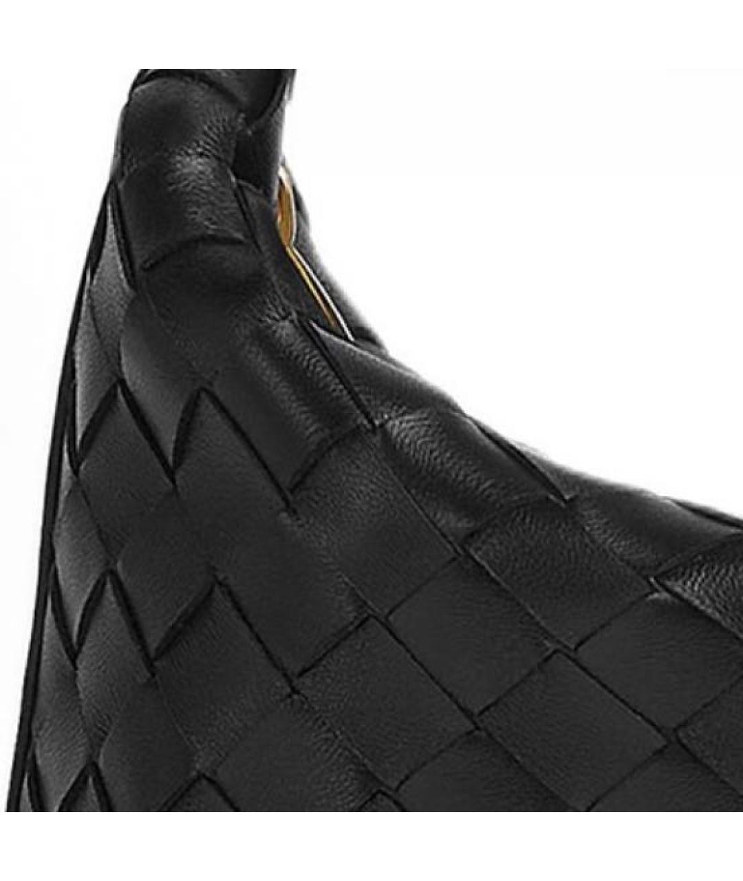 BOTTEGA VENETA Черная кожаная сумка с короткими ручками, фото 8