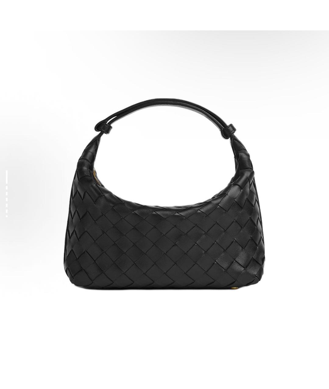 BOTTEGA VENETA Черная кожаная сумка с короткими ручками, фото 9