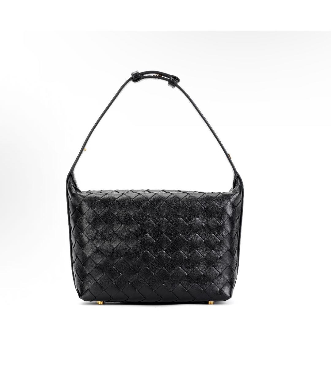 BOTTEGA VENETA Черная кожаная сумка с короткими ручками, фото 2