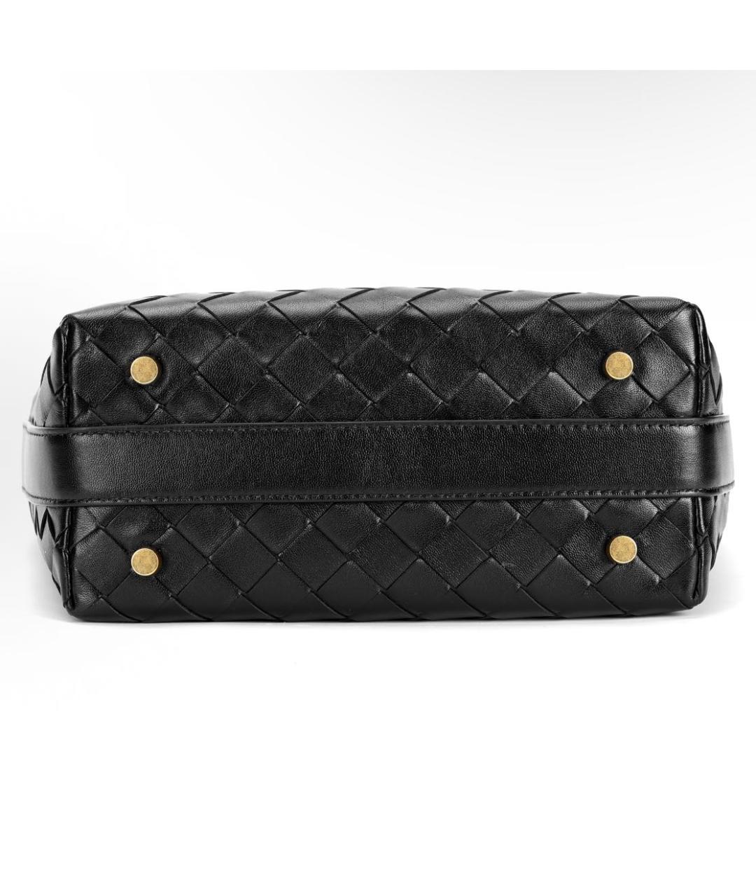 BOTTEGA VENETA Черная кожаная сумка с короткими ручками, фото 7