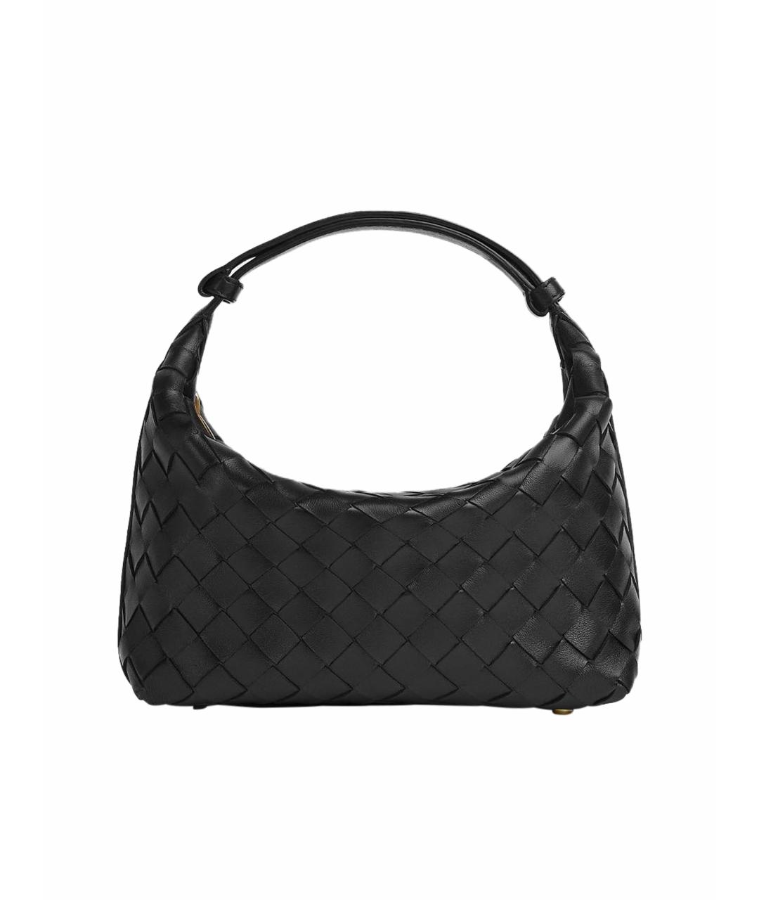 BOTTEGA VENETA Черная кожаная сумка с короткими ручками, фото 1