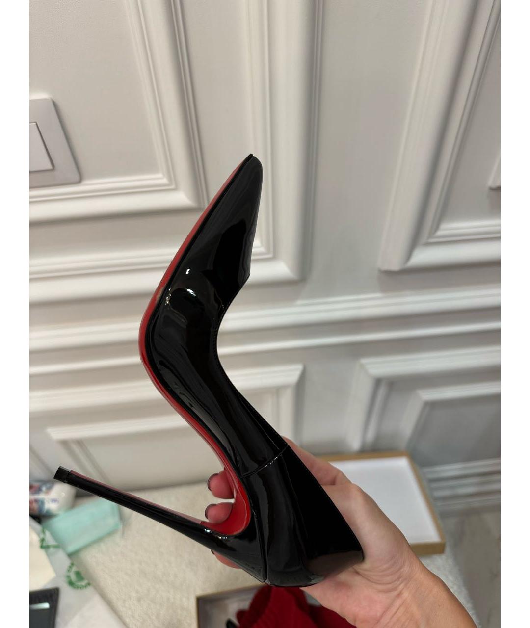CHRISTIAN LOUBOUTIN Черные туфли из лакированной кожи, фото 4
