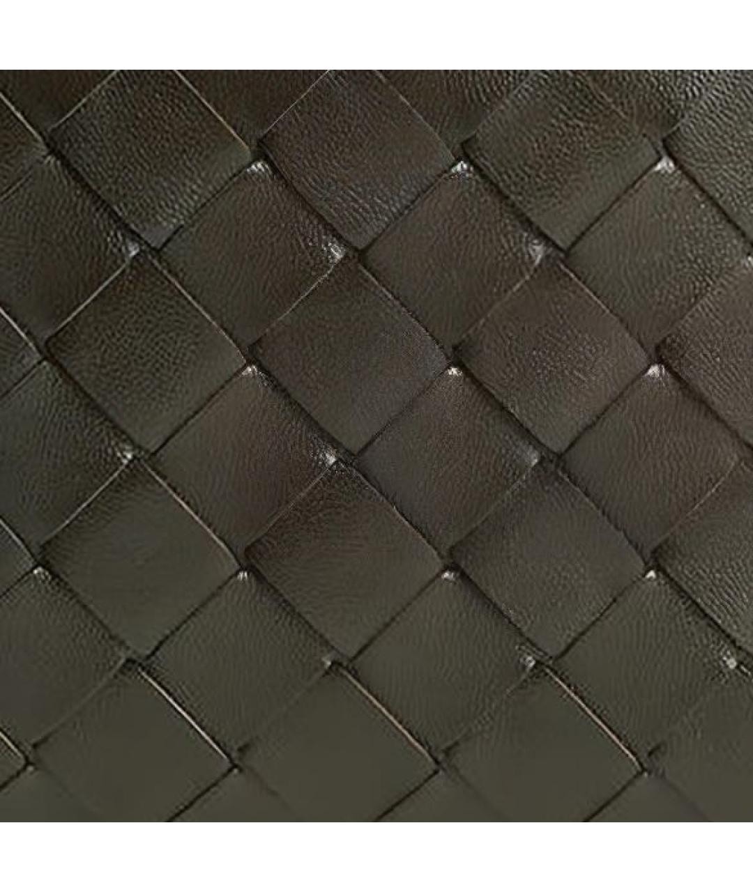 BOTTEGA VENETA Хаки кожаная сумка с короткими ручками, фото 4