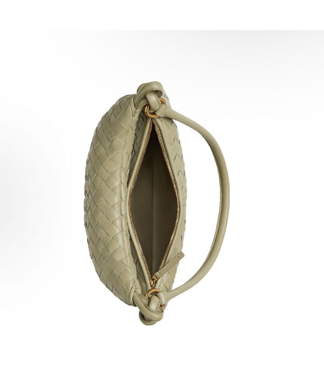 BOTTEGA VENETA Хаки кожаная сумка через плечо, фото 5