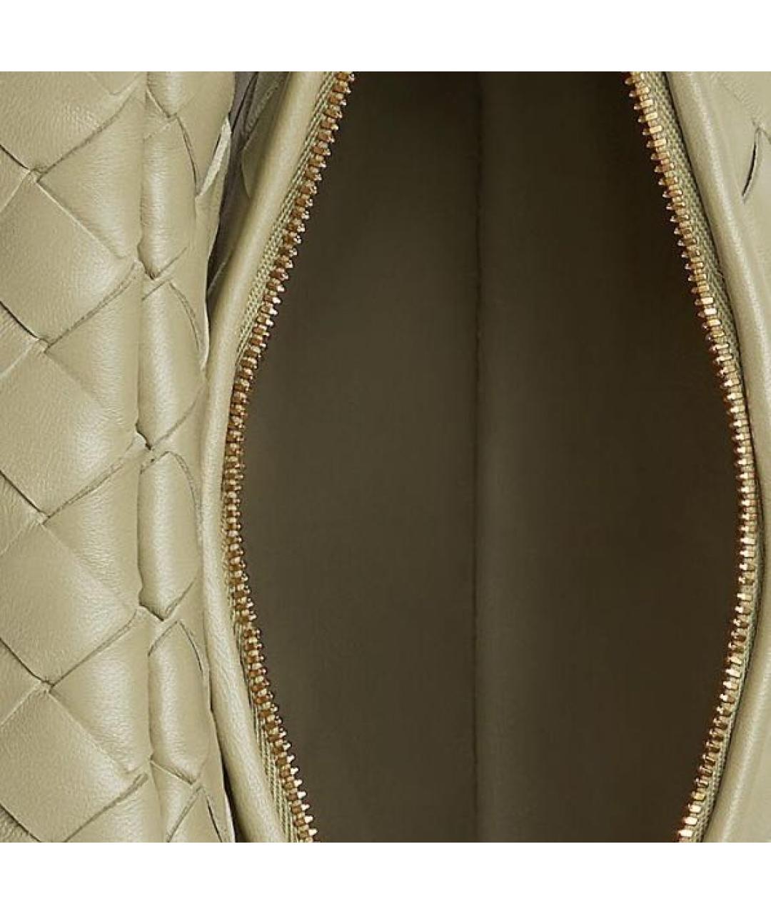 BOTTEGA VENETA Хаки кожаная сумка через плечо, фото 6