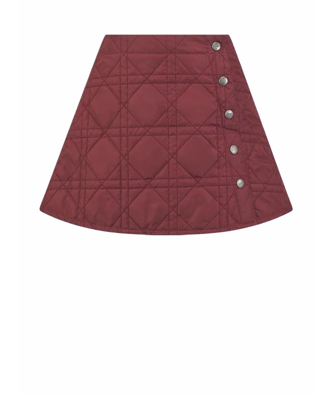 CHRISTIAN DIOR Бордовая юбка, фото 1