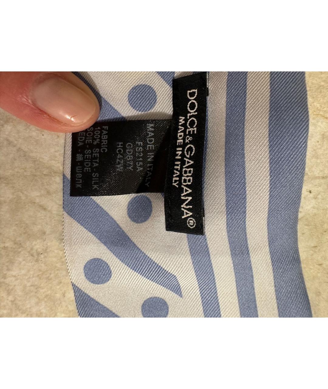 DOLCE&GABBANA Голубая повязка на голову, фото 4