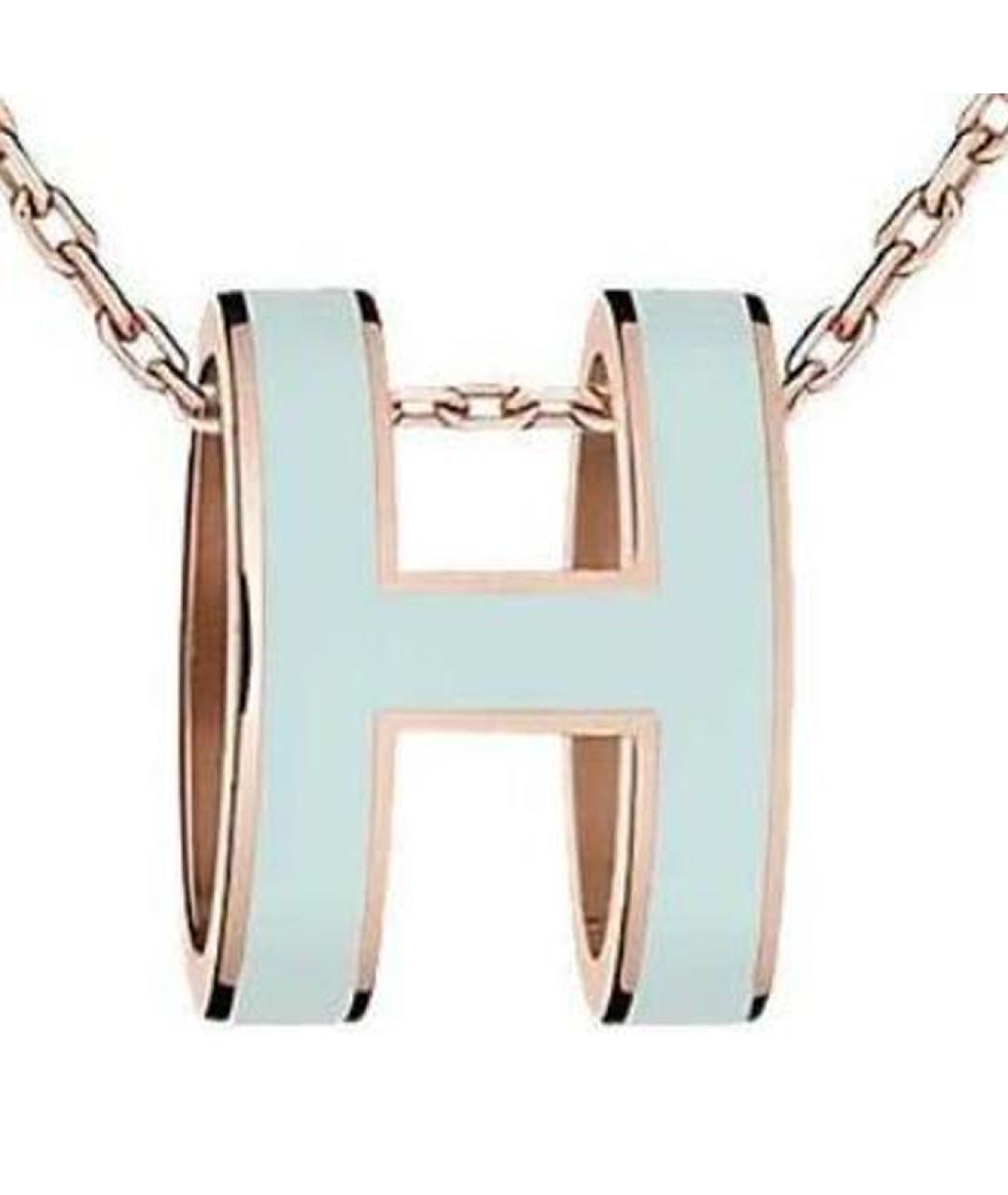 HERMES Голубая металлическая подвеска, фото 3