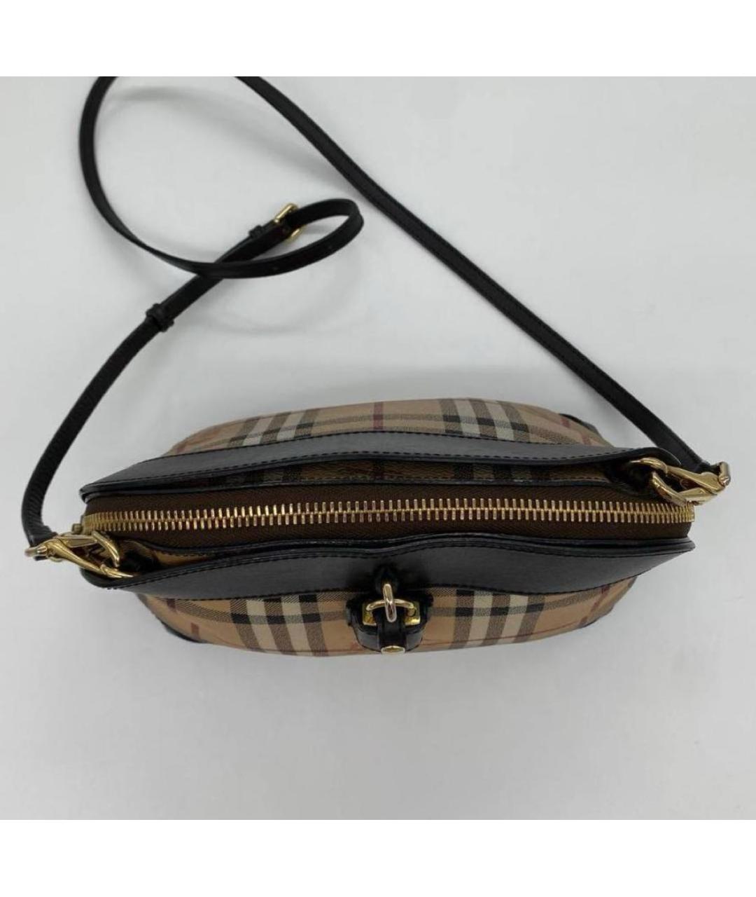 BURBERRY Коричневая кожаная сумка через плечо, фото 5