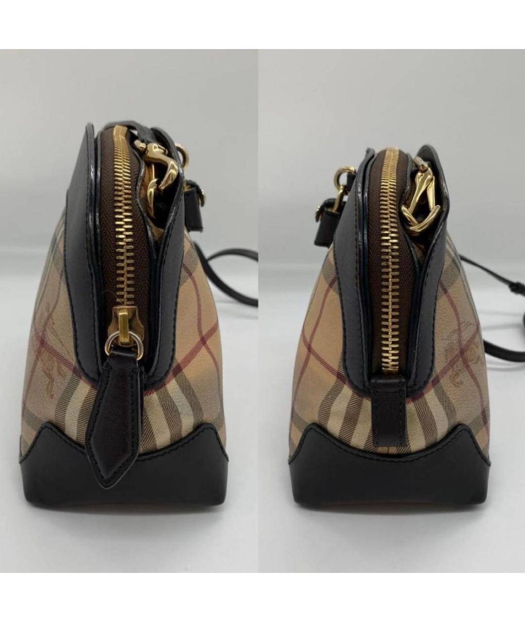 BURBERRY Коричневая кожаная сумка через плечо, фото 3