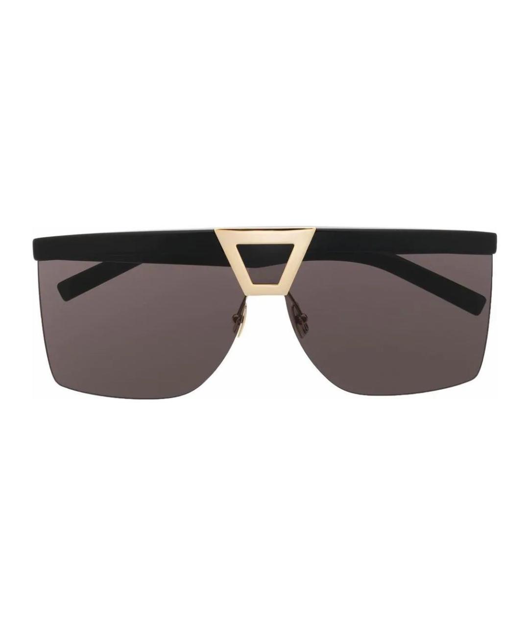 SAINT LAURENT Черные металлические солнцезащитные очки, фото 2