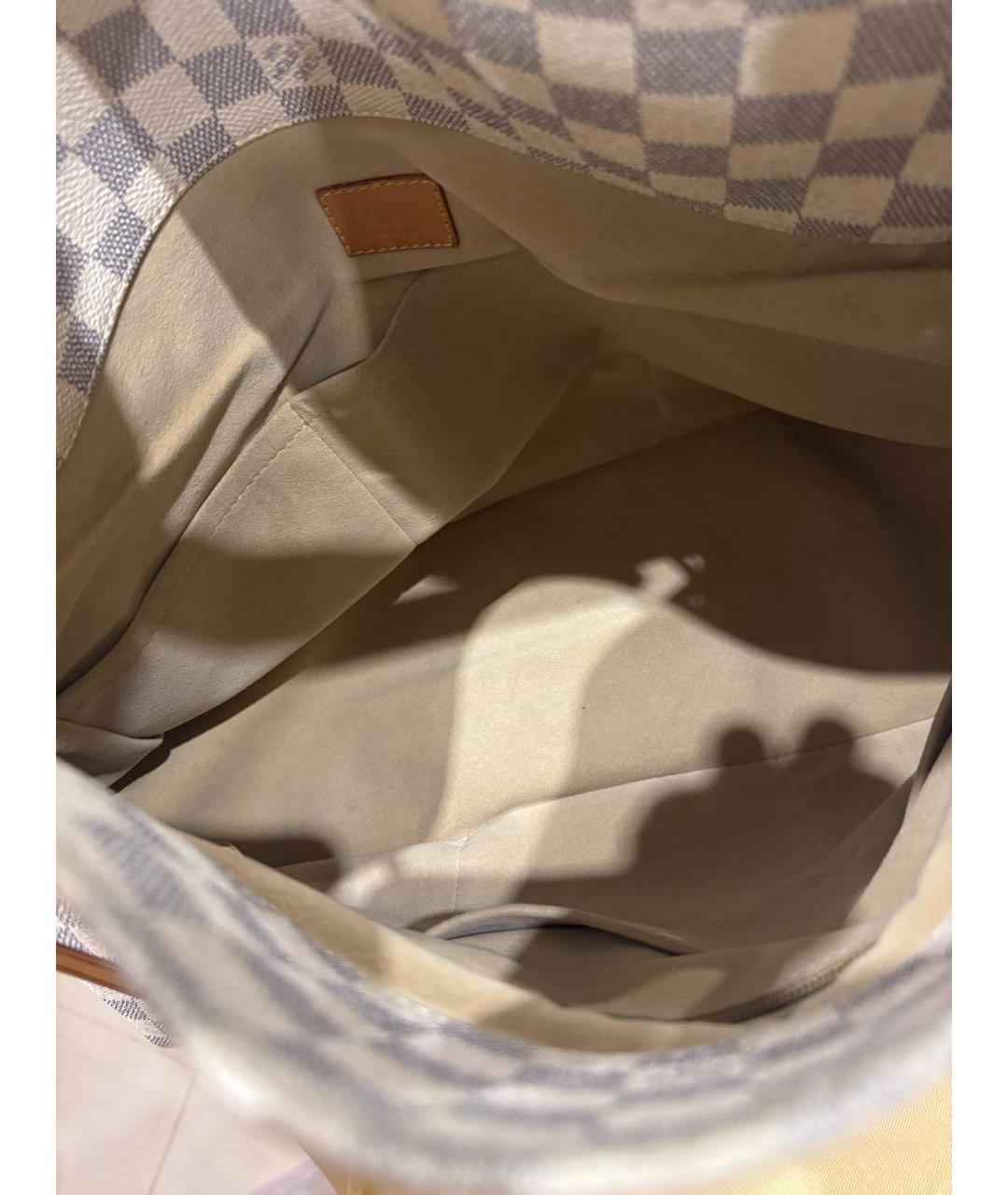 LOUIS VUITTON Бежевая кожаная сумка через плечо, фото 4
