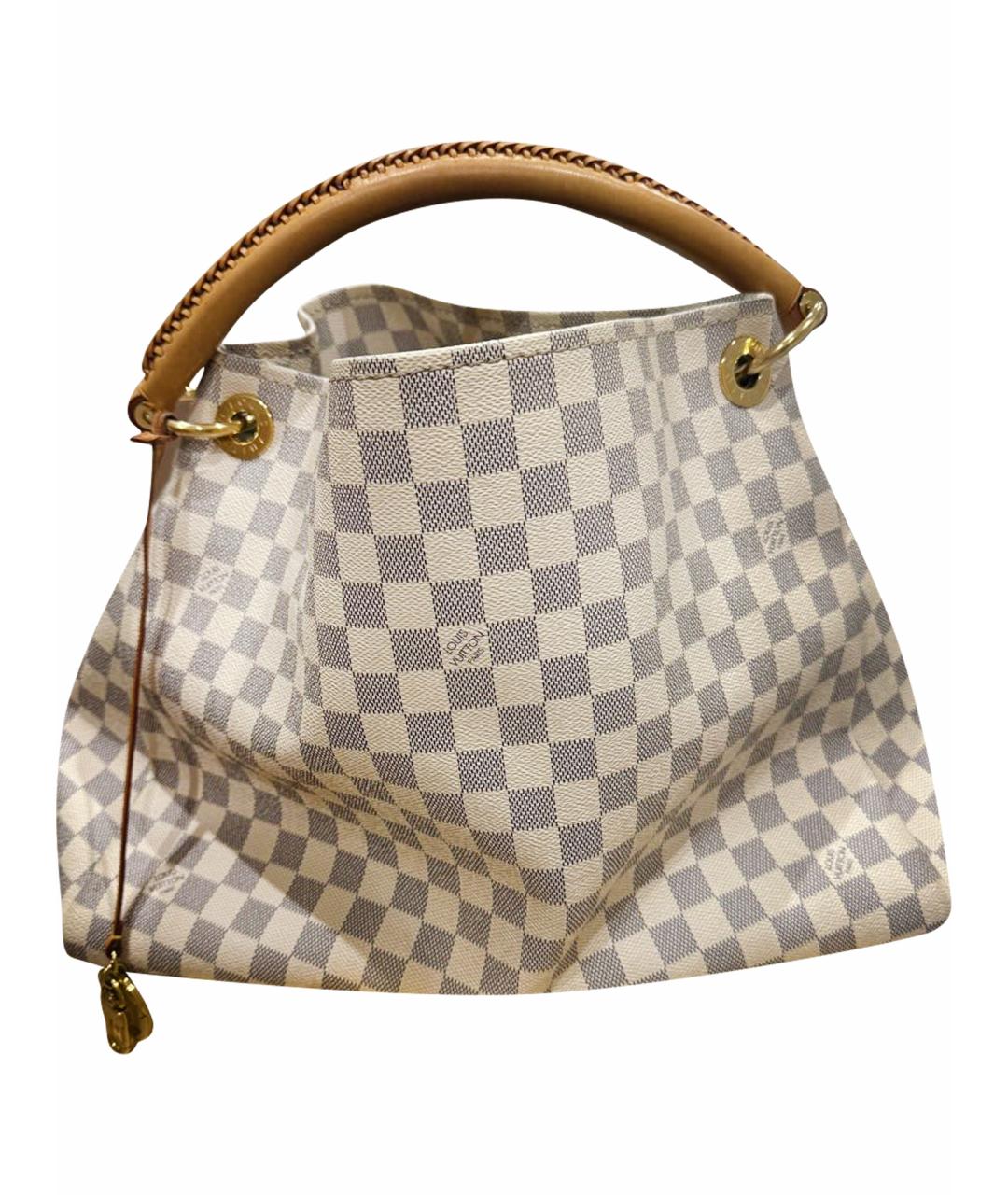 LOUIS VUITTON Бежевая кожаная сумка через плечо, фото 1