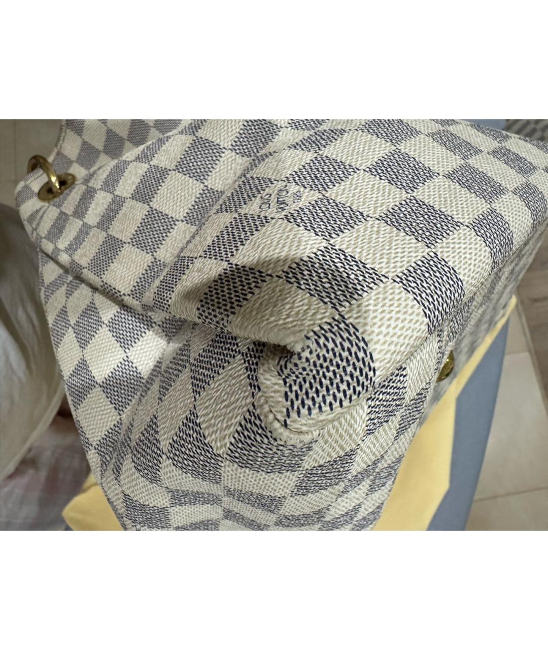 LOUIS VUITTON Бежевая кожаная сумка через плечо, фото 3
