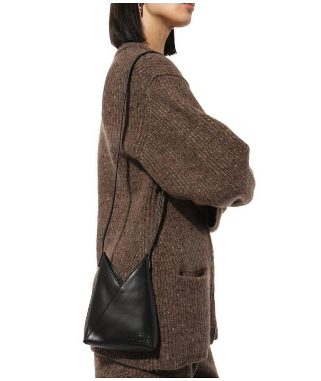 MAISON MARGIELA Черная сумка через плечо из искусственной кожи, фото 3