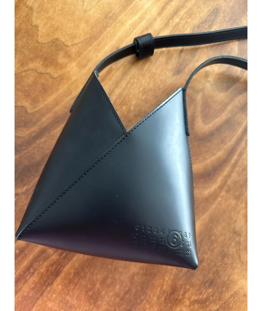 MAISON MARGIELA Черная сумка через плечо из искусственной кожи, фото 4