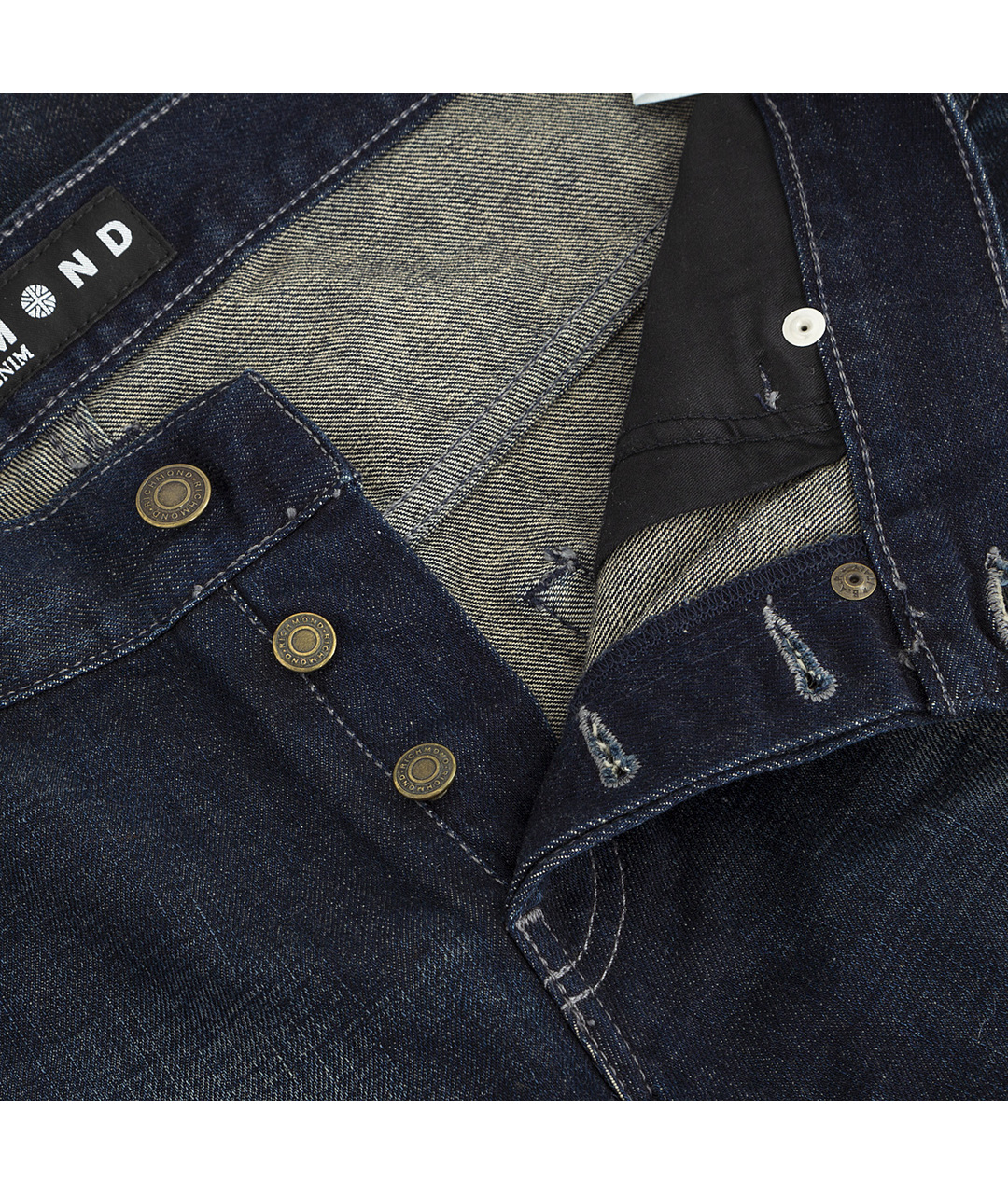 JOHN RICHMOND Темно-синие хлопковые джинсы скинни, фото 7