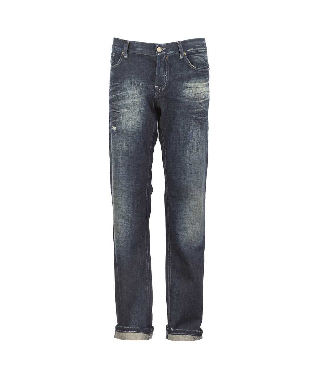 JOHN RICHMOND Темно-синие хлопковые джинсы скинни, фото 1