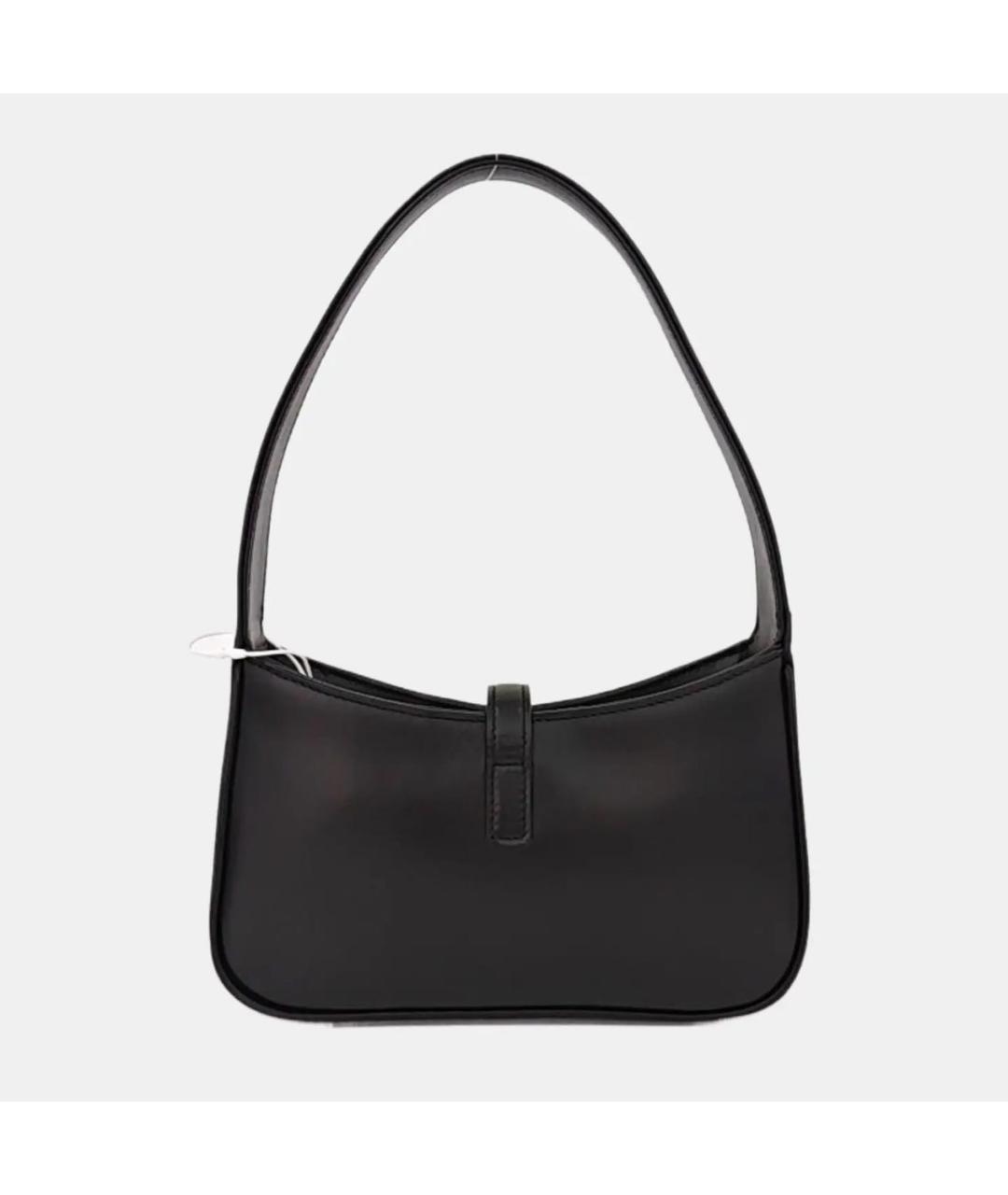 SAINT LAURENT Черная кожаная сумка с короткими ручками, фото 4