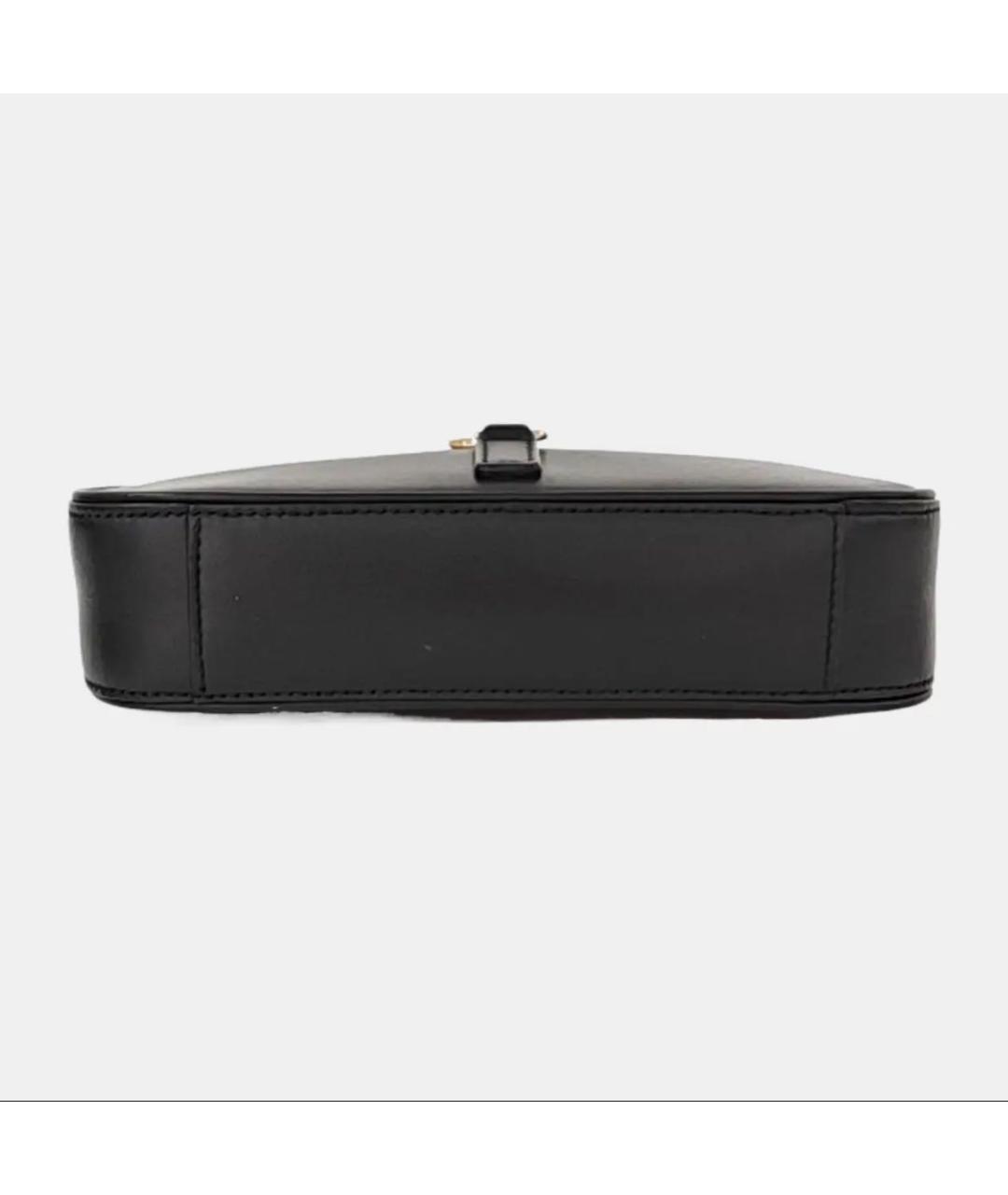 SAINT LAURENT Черная кожаная сумка с короткими ручками, фото 5