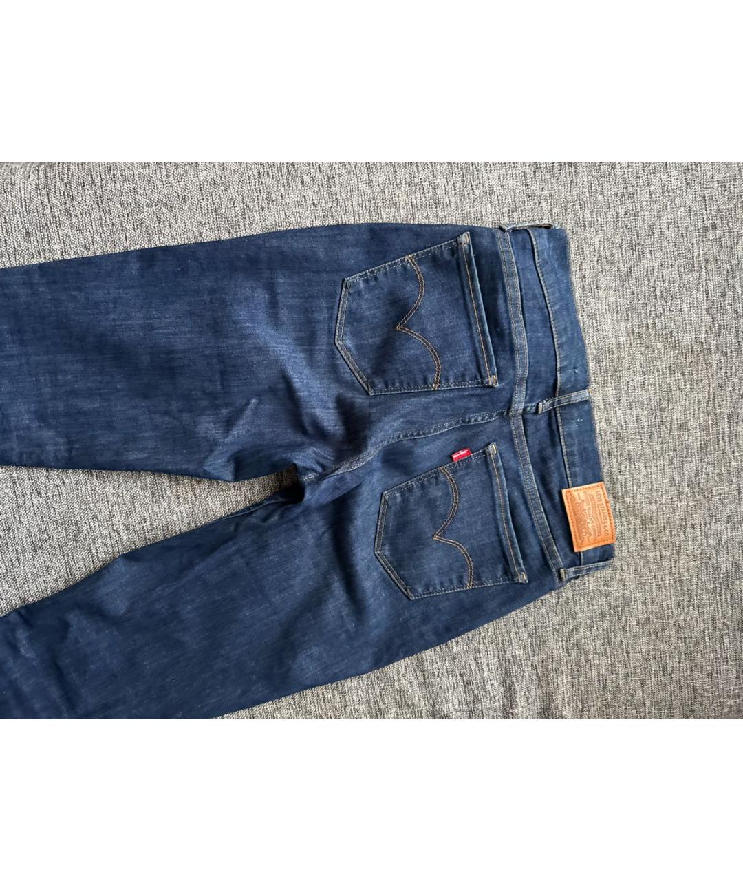 LEVI'S Синие хлопко-полиэстеровые джинсы слим, фото 6