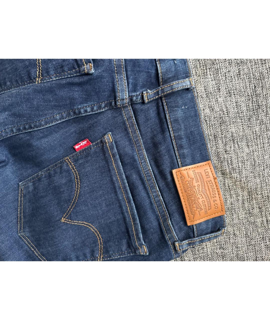 LEVI'S Синие хлопко-полиэстеровые джинсы слим, фото 4