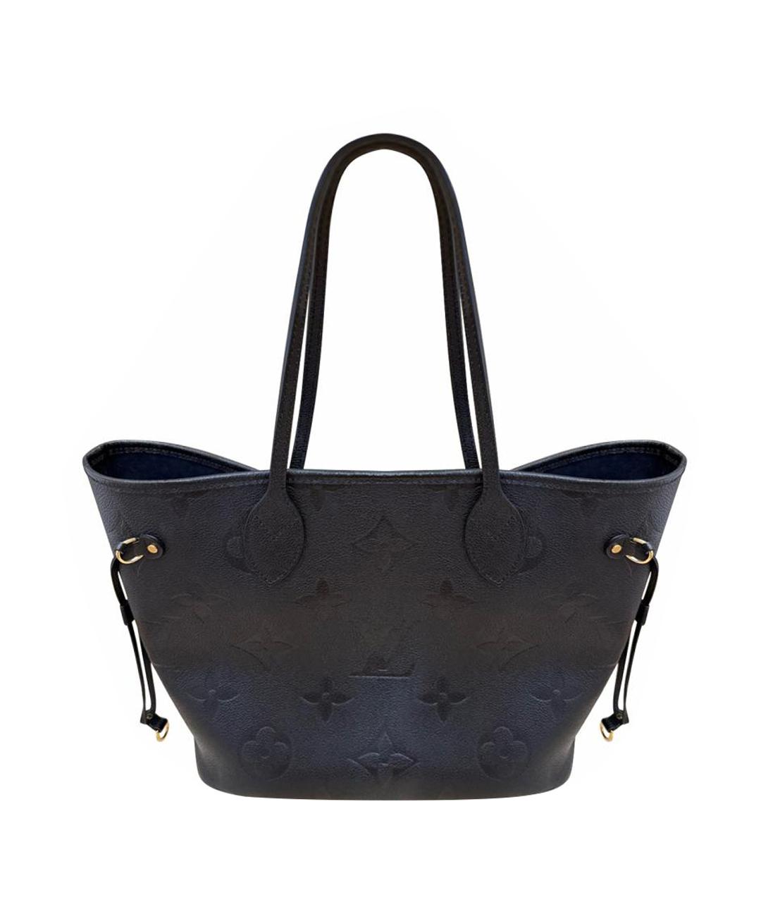 LOUIS VUITTON Черная кожаная сумка тоут, фото 1