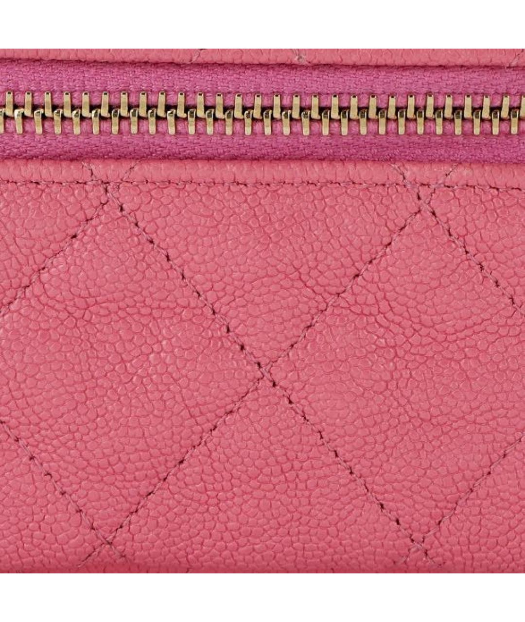 CHANEL Коралловая кожаная сумка через плечо, фото 5