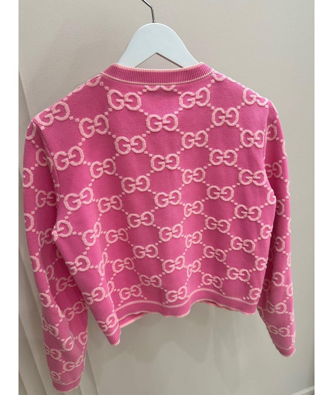 GUCCI Розовый хлопковый кардиган, фото 2