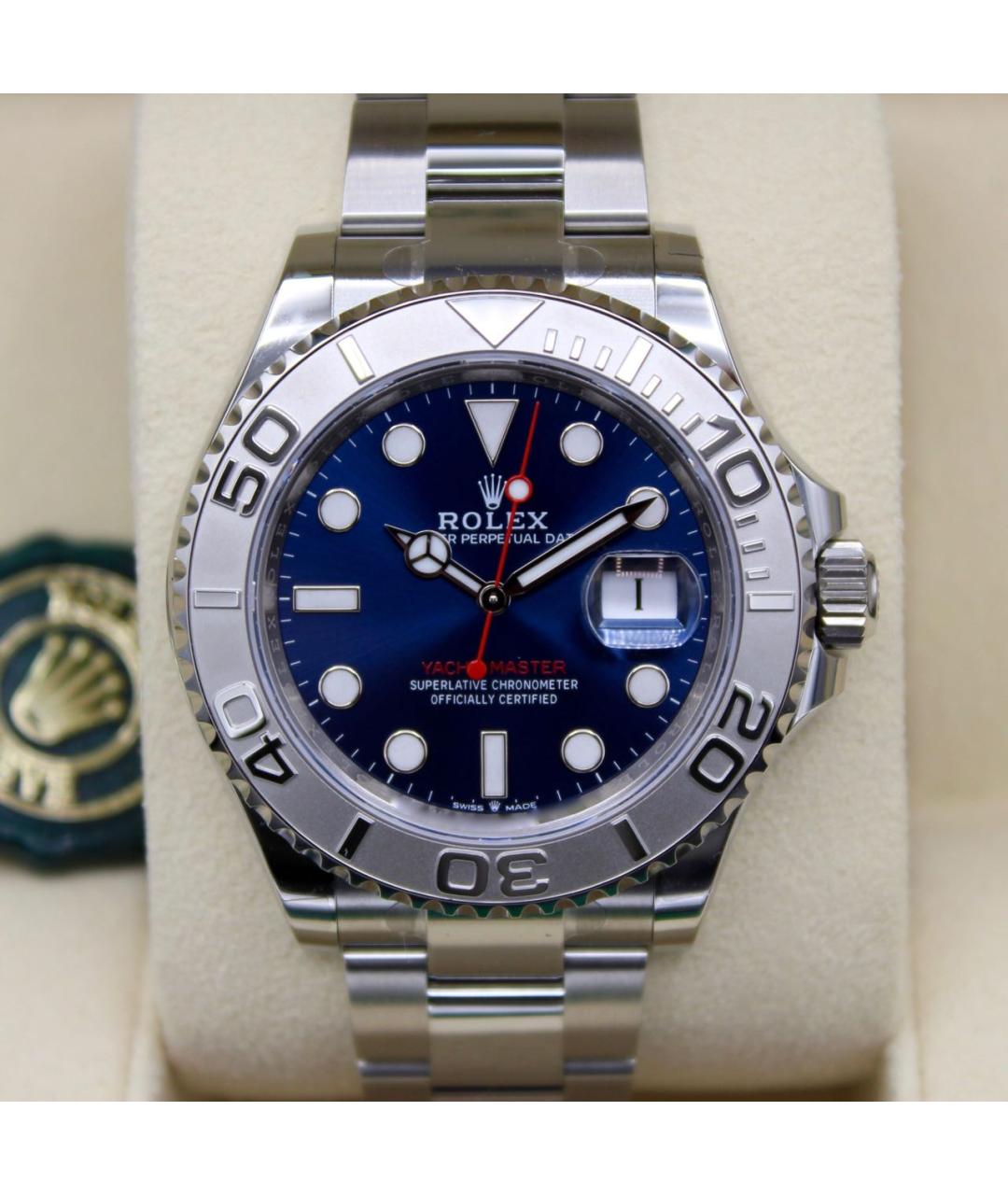 ROLEX Синие платиновые часы, фото 3