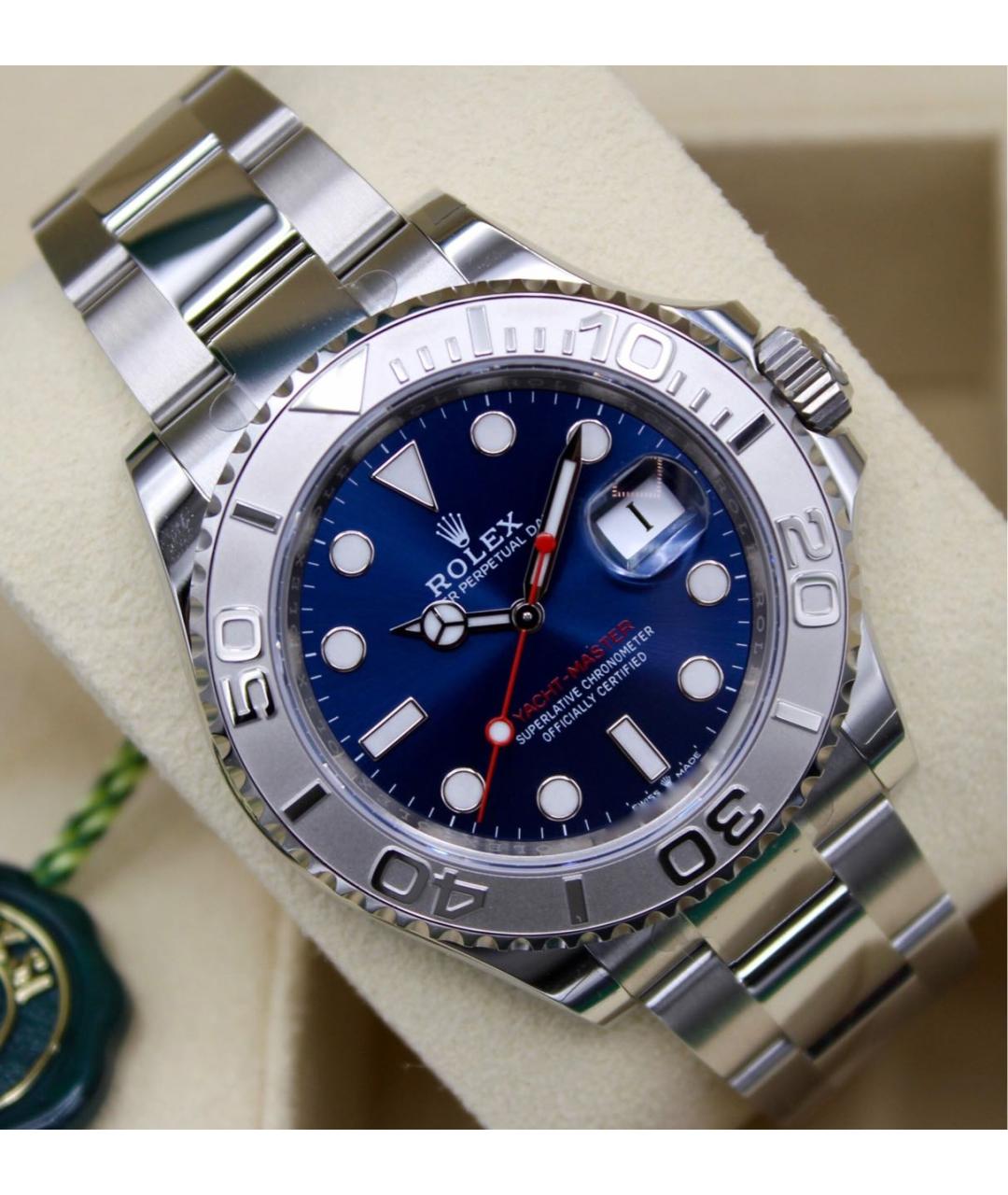 ROLEX Синие платиновые часы, фото 5