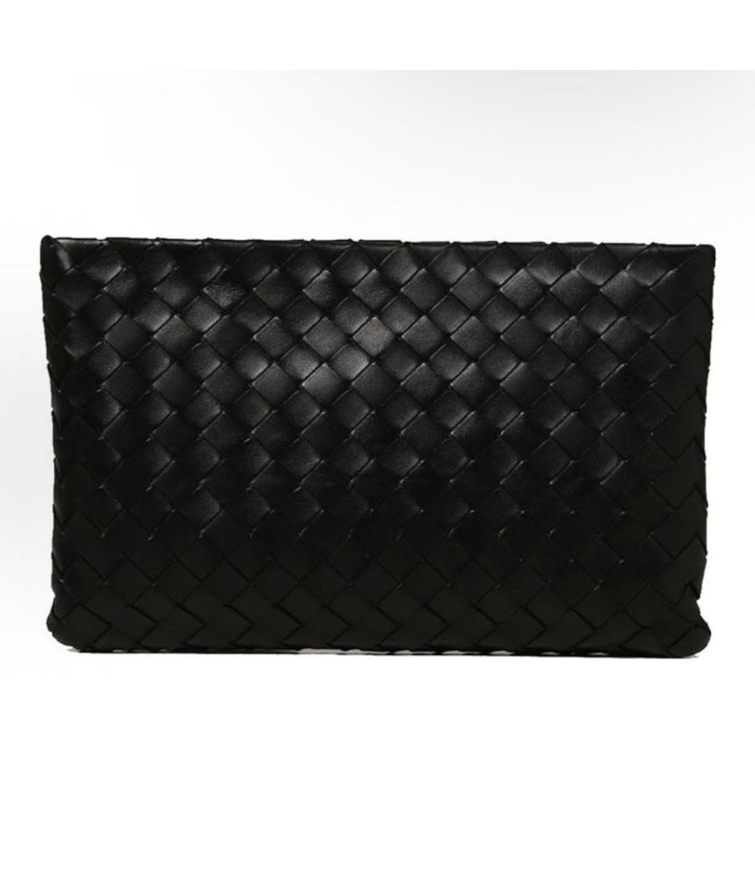 BOTTEGA VENETA Черная кожаная папка для документов, фото 7