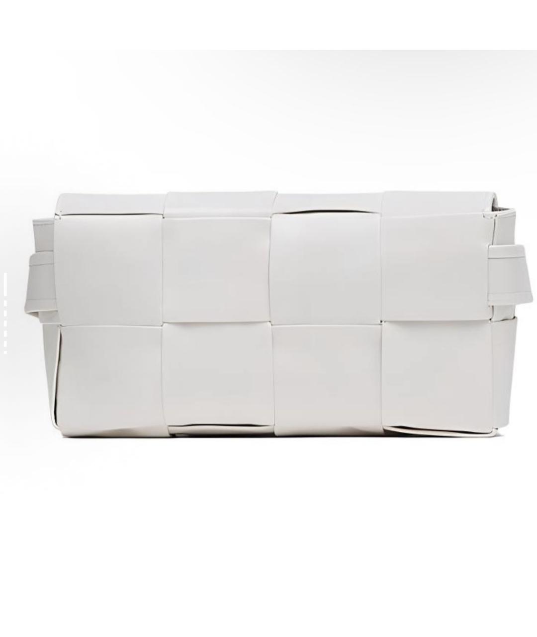 BOTTEGA VENETA Белая кожаная поясная сумка, фото 3