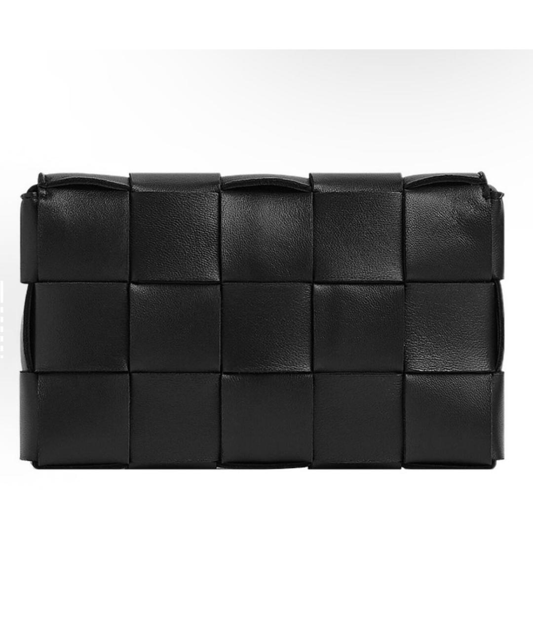 BOTTEGA VENETA Черная кожаная сумка через плечо, фото 3
