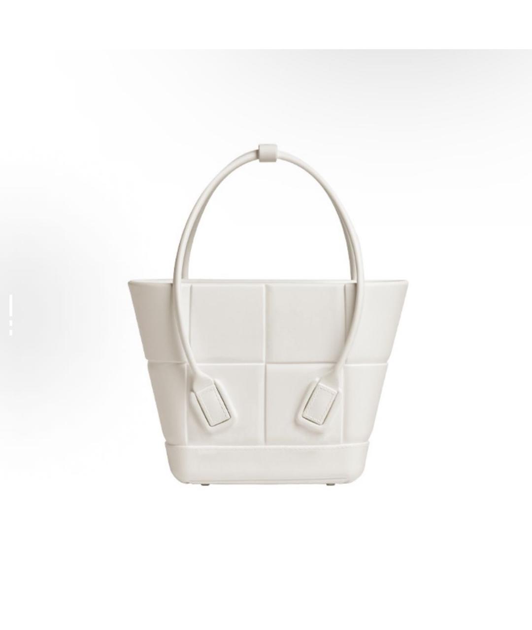 BOTTEGA VENETA Белая сумка с короткими ручками, фото 6