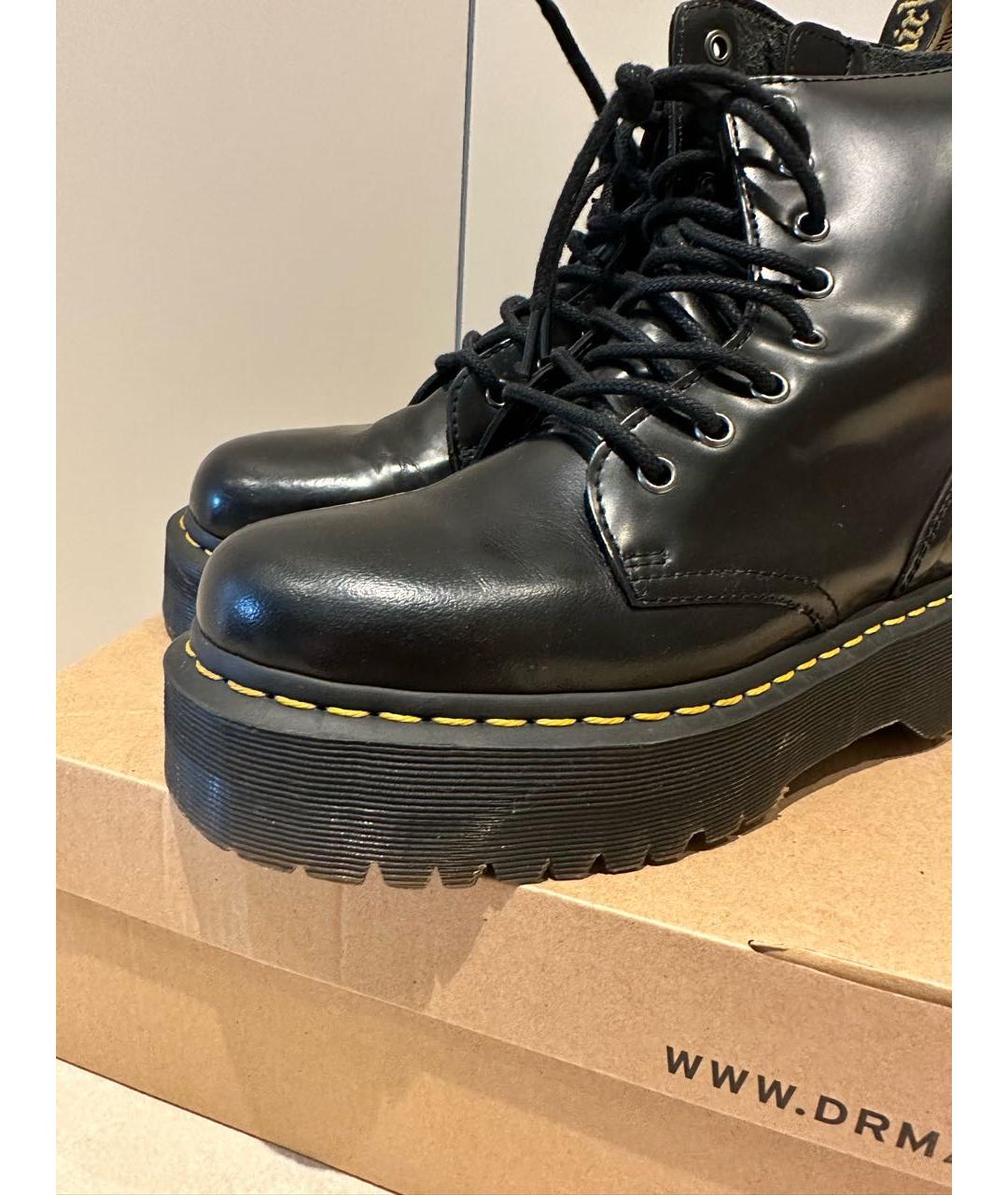 DR. MARTENS Черные кожаные ботинки, фото 4