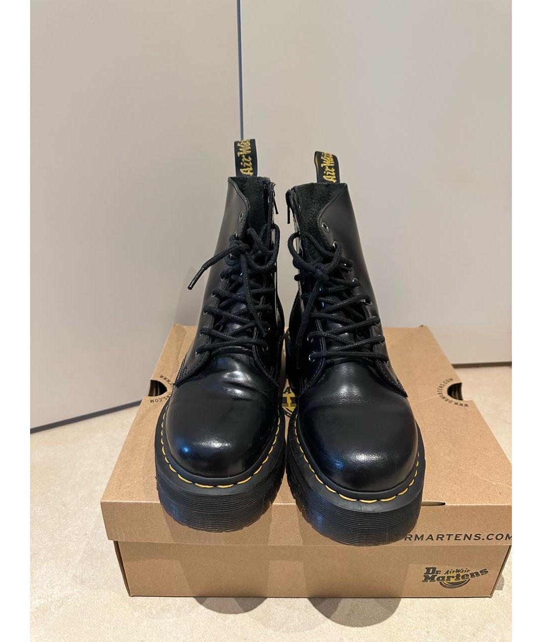 DR. MARTENS Черные кожаные ботинки, фото 2