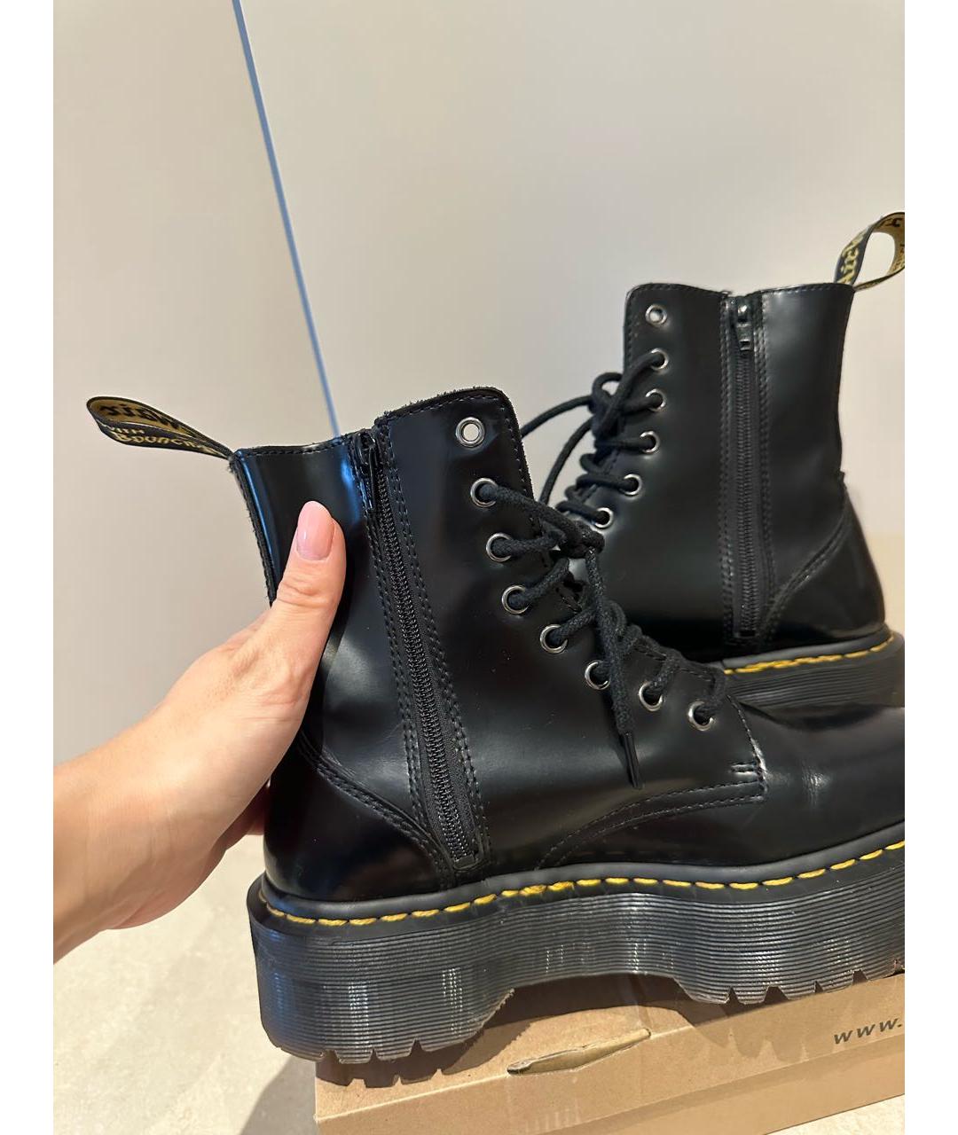 DR. MARTENS Черные кожаные ботинки, фото 7
