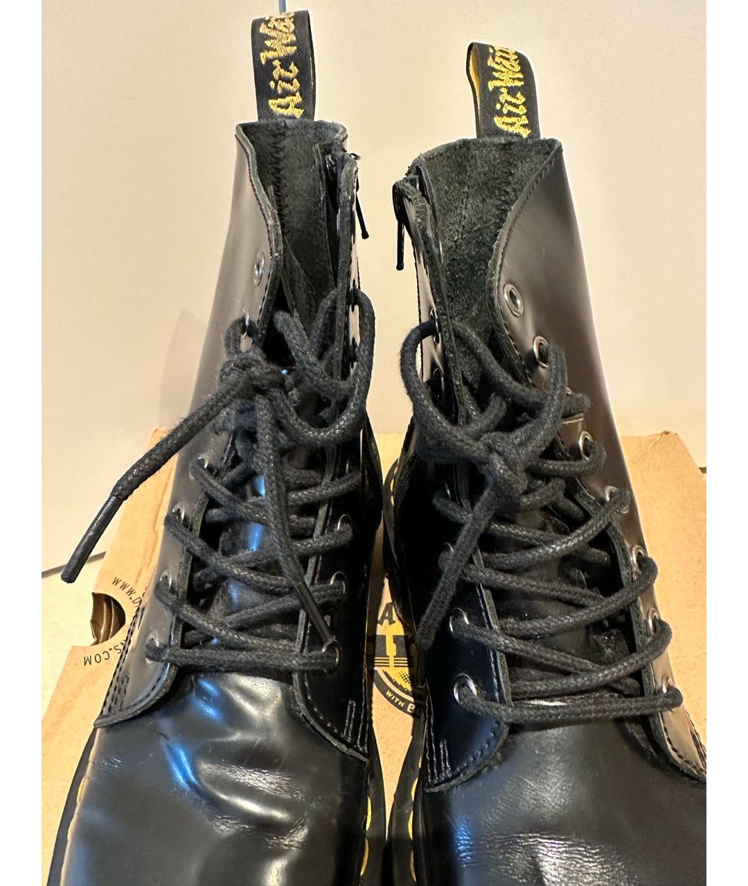 DR. MARTENS Черные кожаные ботинки, фото 3