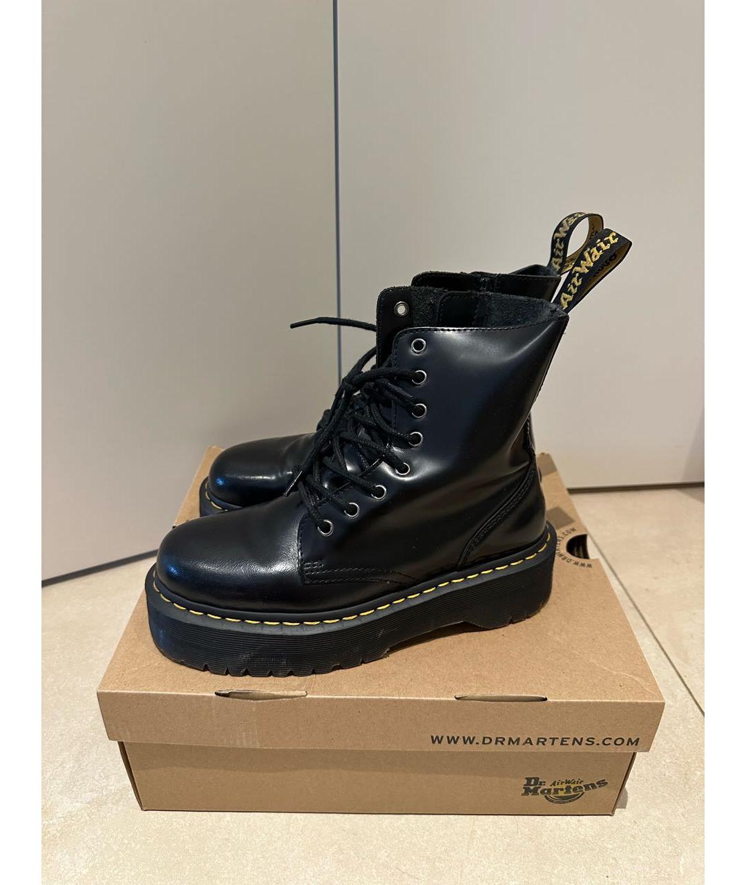 DR. MARTENS Черные кожаные ботинки, фото 9