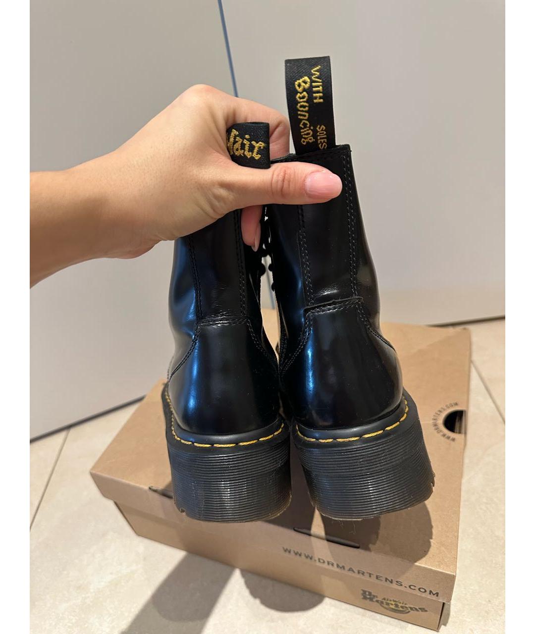 DR. MARTENS Черные кожаные ботинки, фото 8