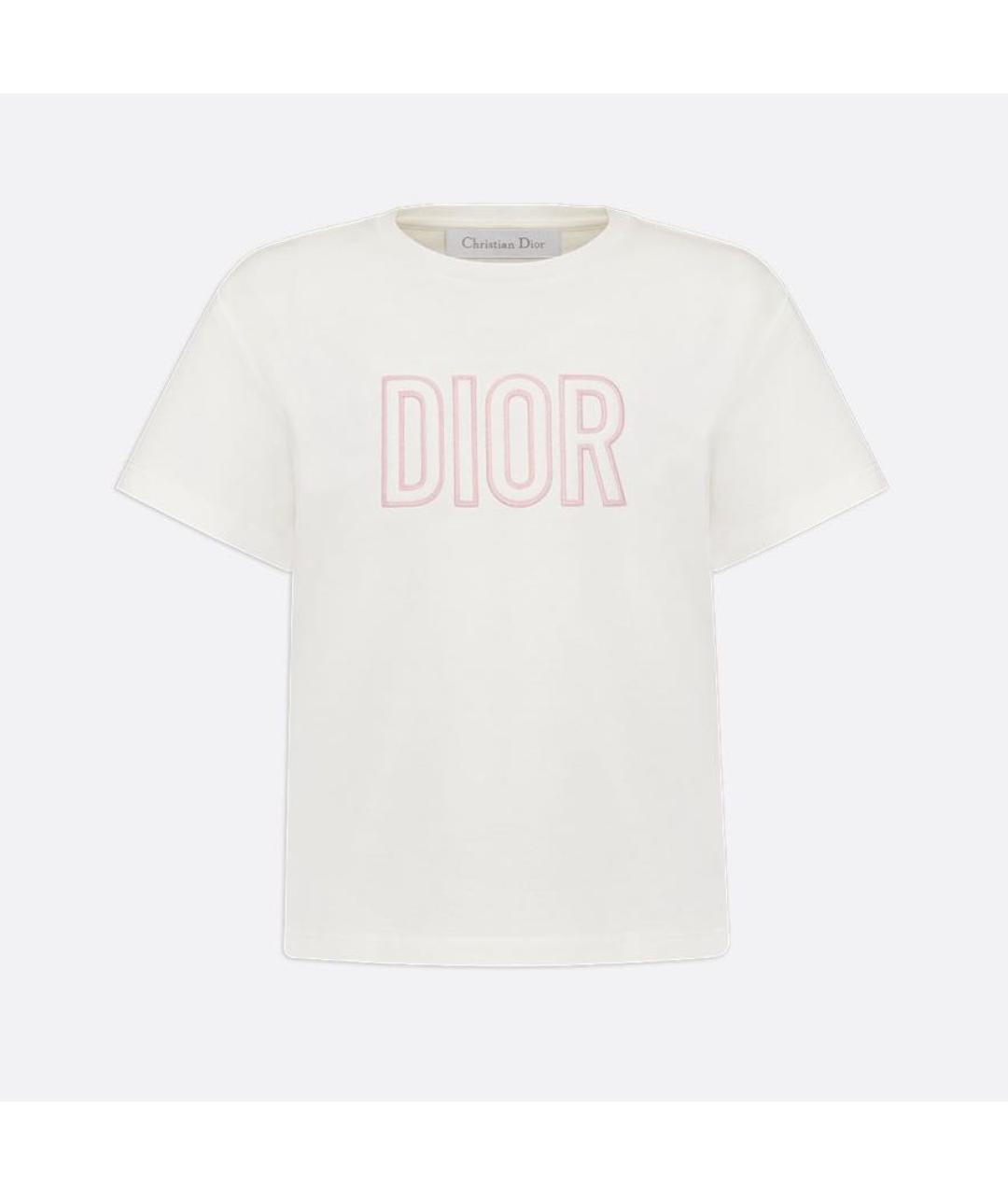 CHRISTIAN DIOR Белый хлопковый детская футболка / топ, фото 4