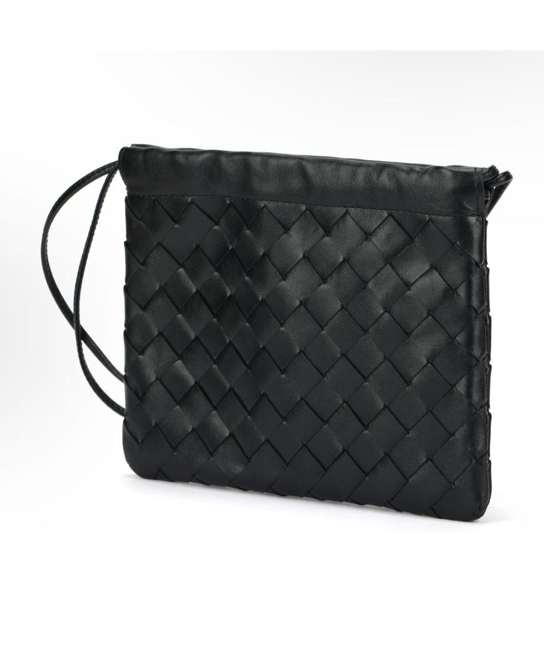 BOTTEGA VENETA Черная кожаная сумка через плечо, фото 6