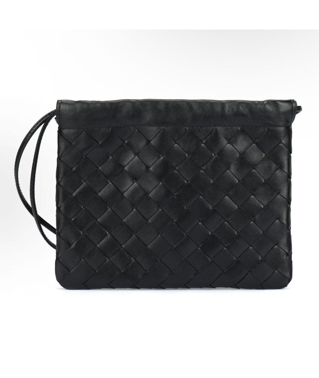BOTTEGA VENETA Черная кожаная сумка через плечо, фото 5