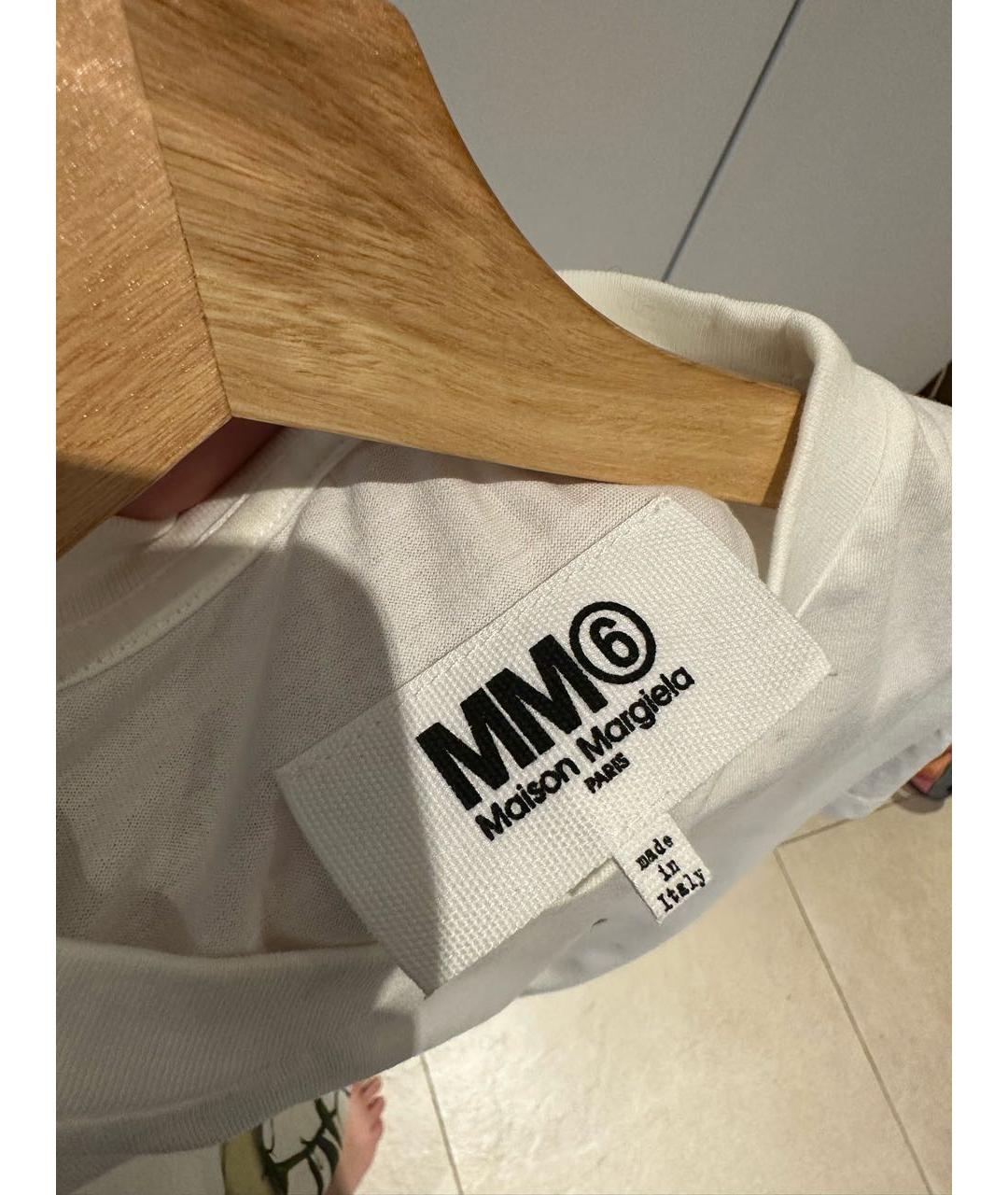 MM6 MAISON MARGIELA Белая хлопковая футболка, фото 6