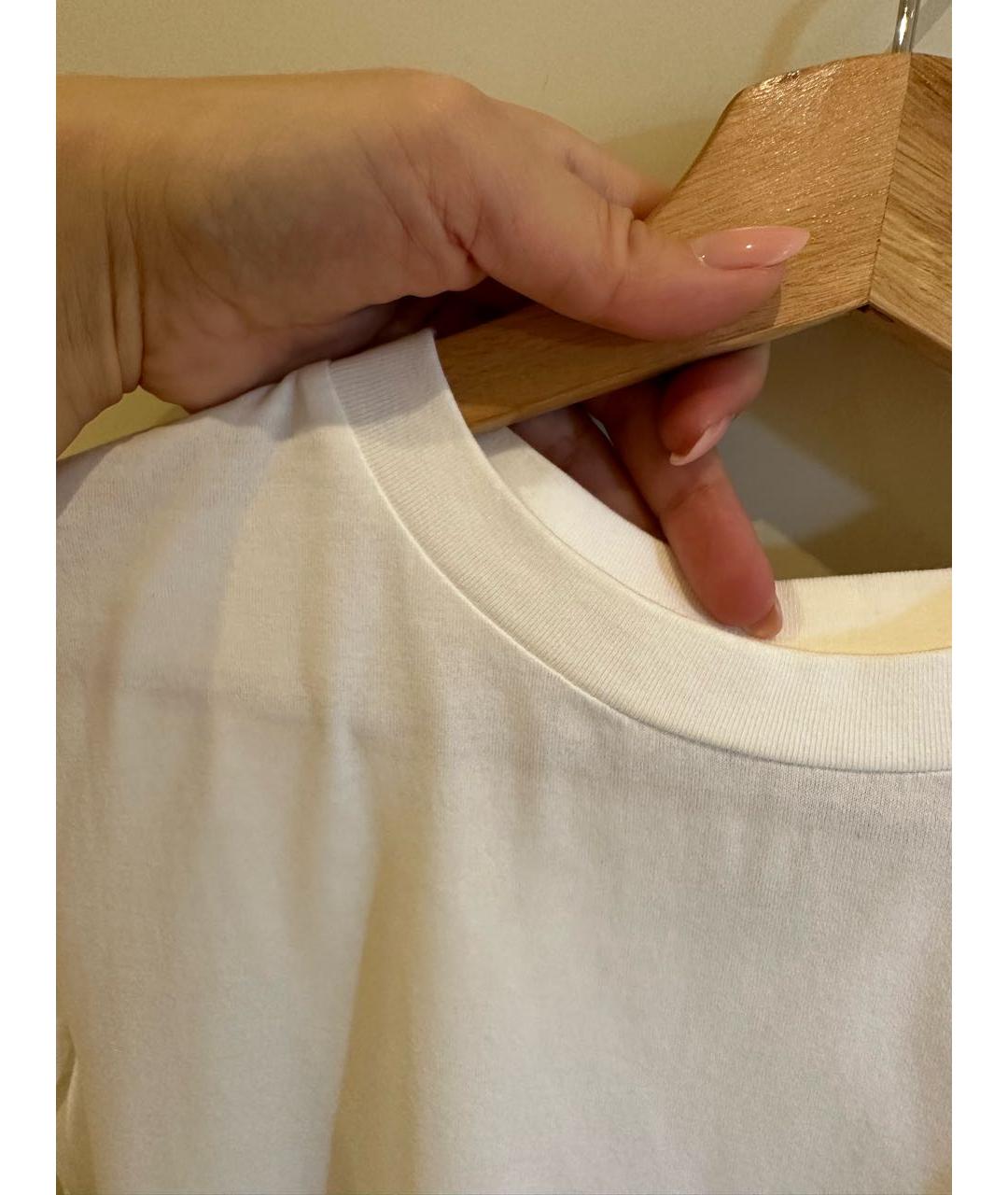 MM6 MAISON MARGIELA Белая хлопковая футболка, фото 4
