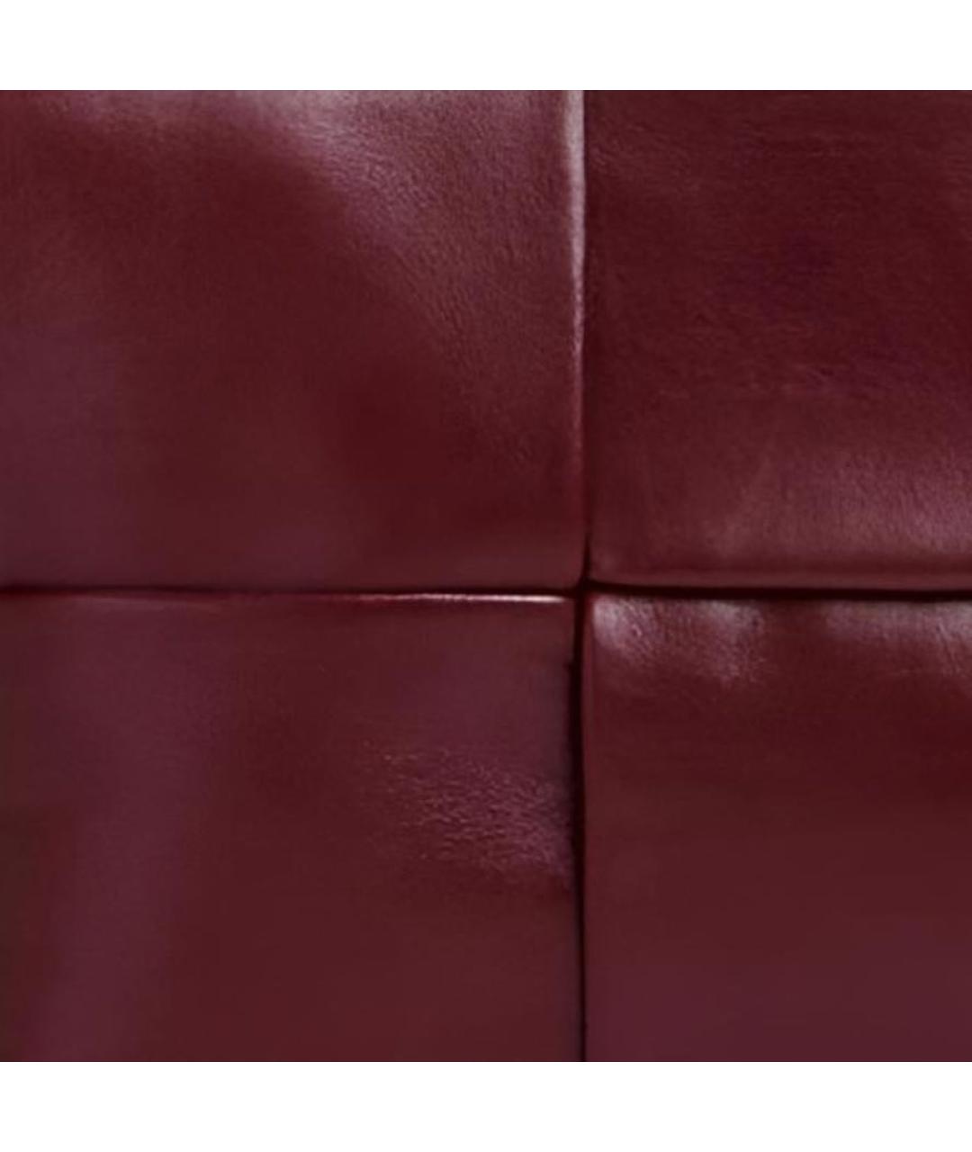 BOTTEGA VENETA Бордовая кожаная сумка через плечо, фото 5