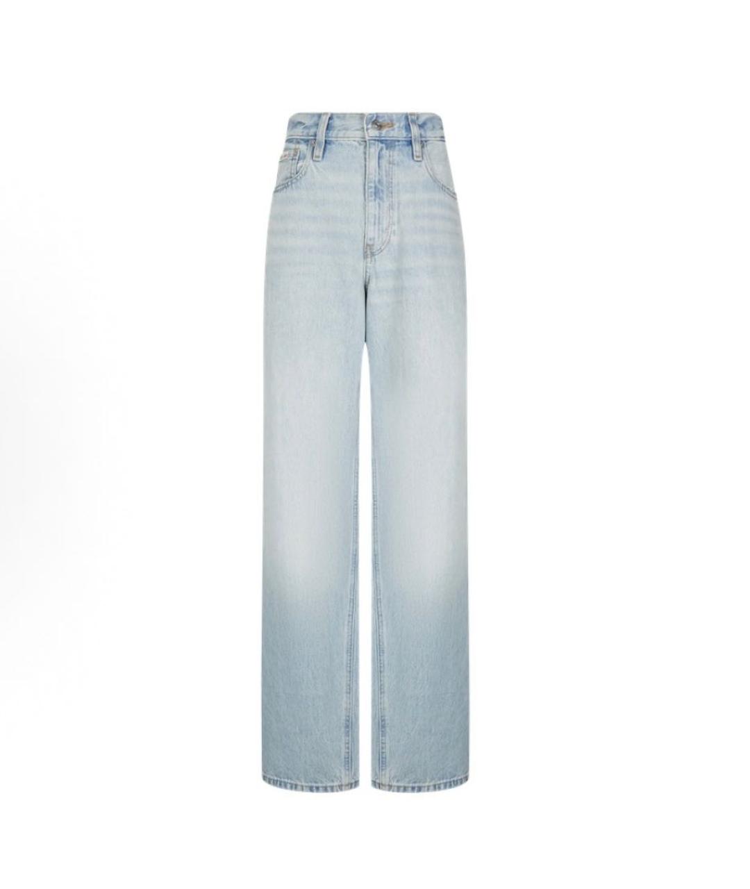 CALVIN KLEIN Голубые прямые джинсы, фото 3