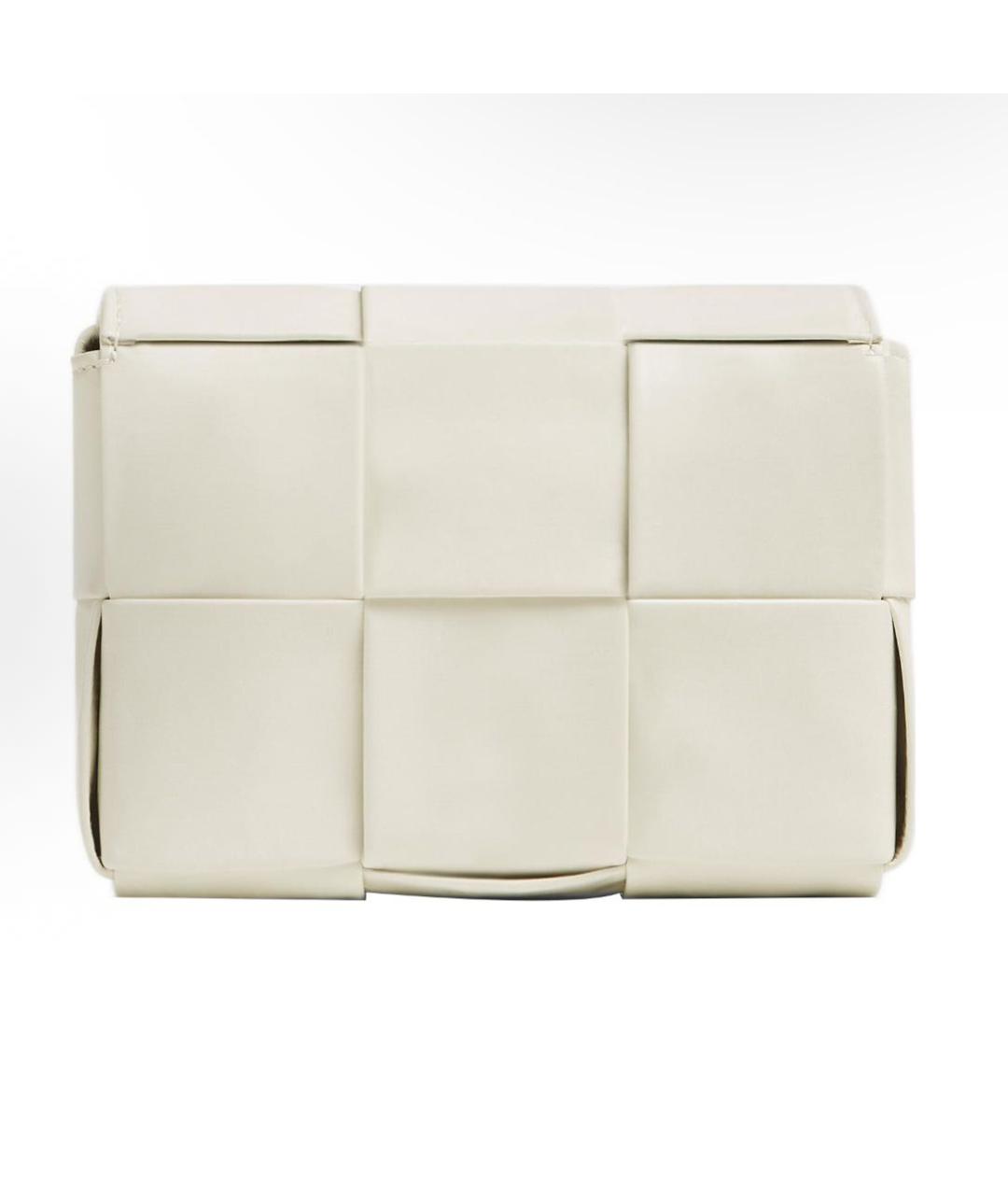 BOTTEGA VENETA Белая кожаная сумка через плечо, фото 2