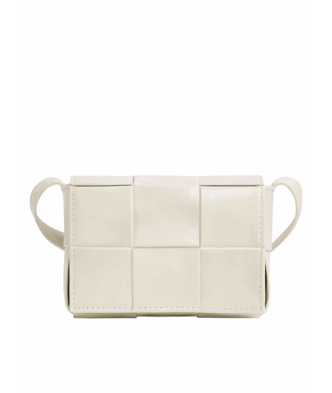 BOTTEGA VENETA Белая кожаная сумка через плечо, фото 1